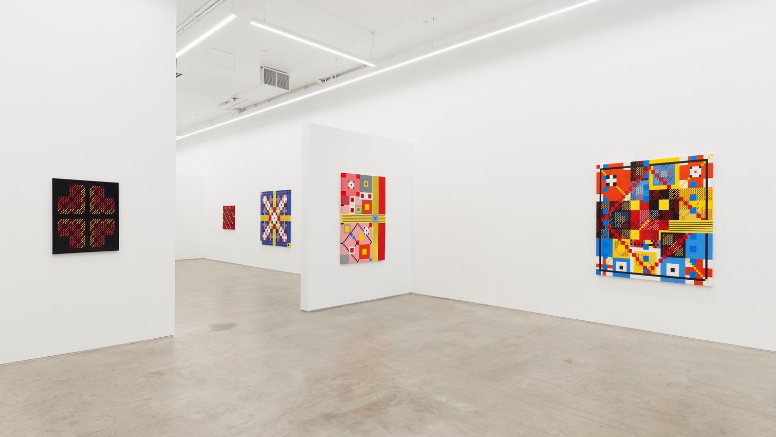 Installation view of Gloria Klein: Crisis Management at Anat Ebgi, New York